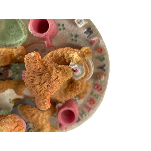 Boyds Bears  Friends Birthday Figurine Display With Tea Set - Picture 3 of 10